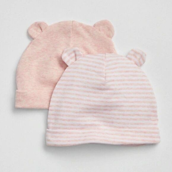 Baby Gap First Favorite Pink Stripe Bear Hat i - Picture 1 of 2
